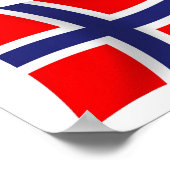 Noorse vlag Poster Print (Hoek)