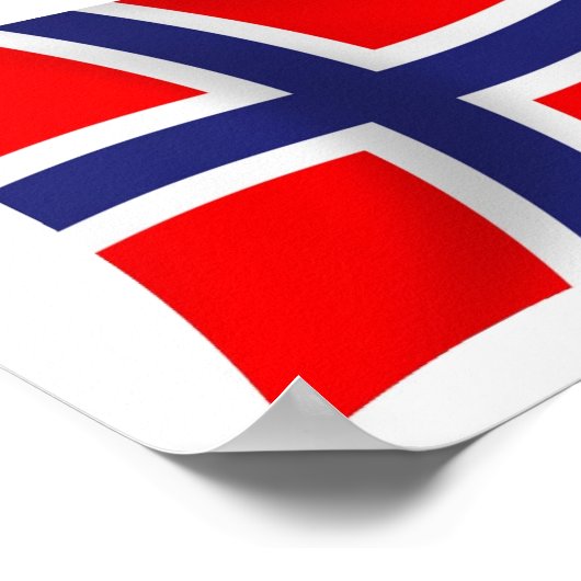 Noorse vlag Poster Print (Hoek)