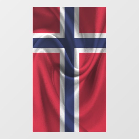 Noorse vlag raamsticker (Vel)