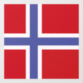 Noorse vlag raamsticker (Vel)