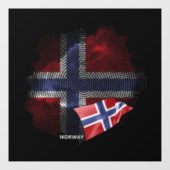 Noorse vlag raamsticker (Vel)