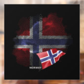 Noorse vlag raamsticker (Vel 2)
