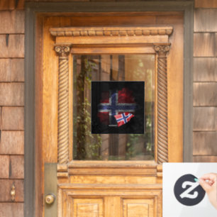 Noorse vlag raamsticker