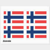 Noorse vlag rechthoekige sticker (Vel)