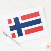 Noorse vlag rechthoekige sticker (Envelop)