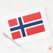 Noorse vlag rechthoekige sticker (Envelop)