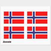 Noorse vlag rechthoekige sticker (Vel)