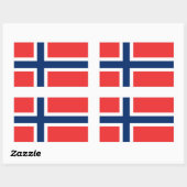 Noorse vlag rechthoekige sticker (Vel)