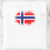 Noorse vlag rechthoekige sticker (Tas)