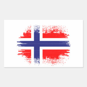 Noorse vlag rechthoekige sticker