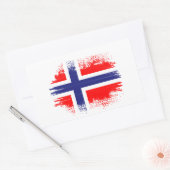 Noorse vlag rechthoekige sticker (Envelop)