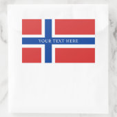 Noorse vlag rechthoekige sticker (Tas)