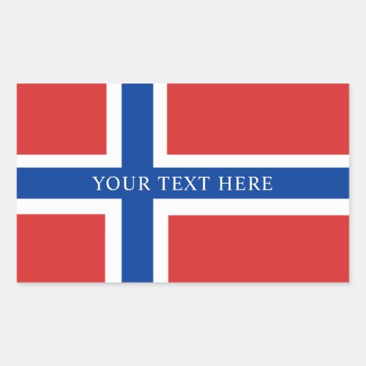 Noorse vlag rechthoekige sticker (Voorkant)
