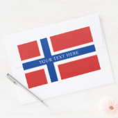 Noorse vlag rechthoekige sticker (Envelop)