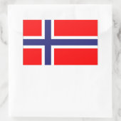 Noorse vlag rechthoekige sticker (Tas)