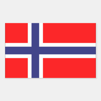 Noorse vlag rechthoekige sticker