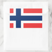 Noorse vlag rechthoekige sticker (Tas)