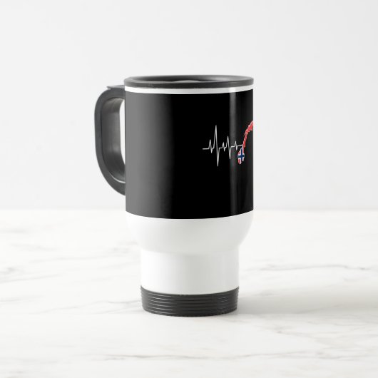 Noorse vlag reisbeker (Voorkant links)