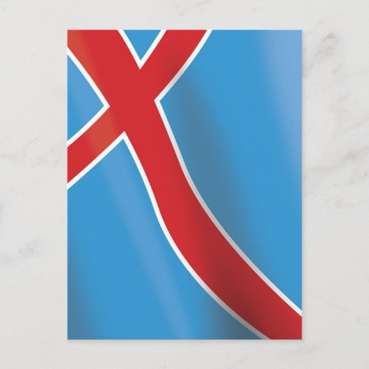 Noorse vlag reisposter briefkaart (Voorkant)