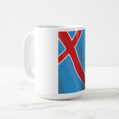 Noorse vlag reisposter koffiemok (Voorkant links)