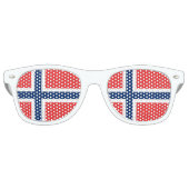 Noorse vlag retro zonnebril (Voorkant)