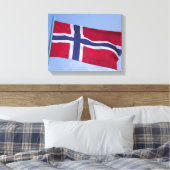 Noorse vlag RF) Canvas Afdruk (Insitu (Slaapkamer))