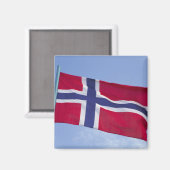 Noorse vlag RF) Magneet (Voorkant / Achterkant)
