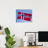Noorse vlag RF) Poster (Thuiskantoor)