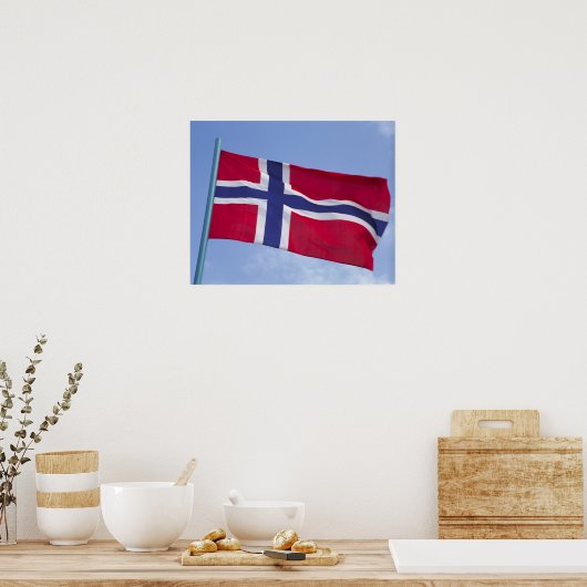 Noorse vlag RF) Poster (Keuken)