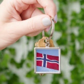 Noorse vlag RF) Sleutelhanger (Hand)