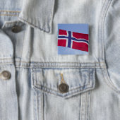 Noorse vlag RF) Vierkante Button 5,1 Cm (In situ)