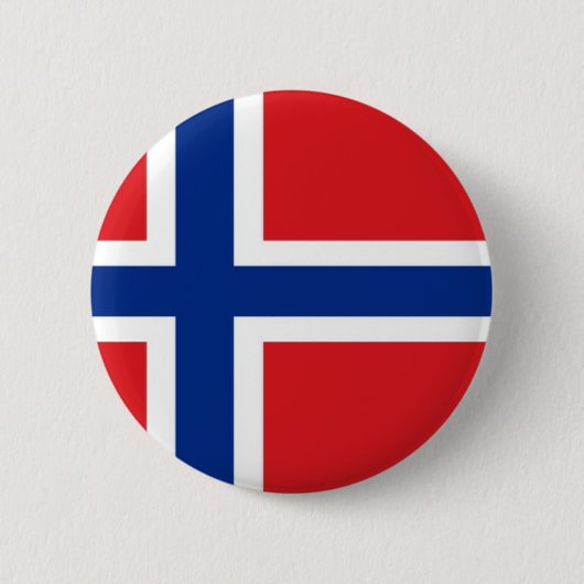 Noorse vlag ronde button 5,7 cm (Voorkant)
