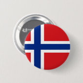 Noorse vlag ronde button 5,7 cm (Voorkant /achterkant)