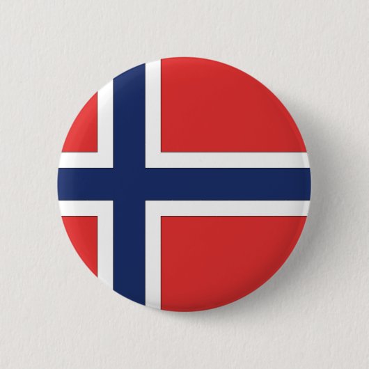 Noorse vlag ronde button 5,7 cm (Voorkant)