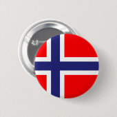 Noorse vlag ronde button 5,7 cm (Voorkant /achterkant)