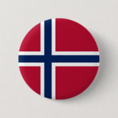 Noorse vlag ronde button 5,7 cm (Voorkant)