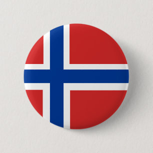 Noorse vlag ronde button 5,7 cm
