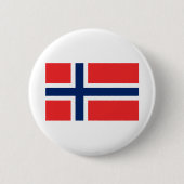 Noorse vlag ronde button 5,7 cm (Voorkant)