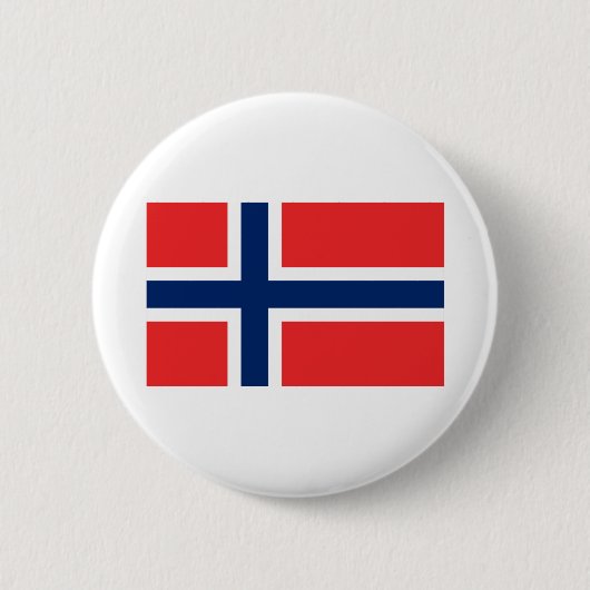 Noorse vlag ronde button 5,7 cm (Voorkant)