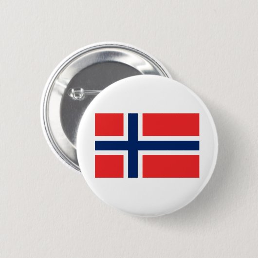 Noorse vlag ronde button 5,7 cm (Voorkant /achterkant)