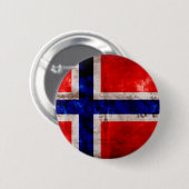 Noorse vlag ronde button 5,7 cm (Voorkant /achterkant)