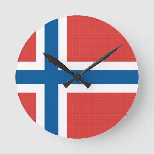Noorse vlag ronde klok (Voorkant)