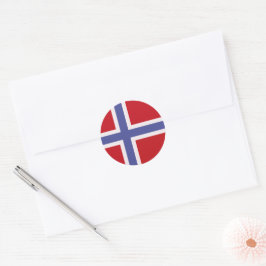 Noorse vlag ronde sticker