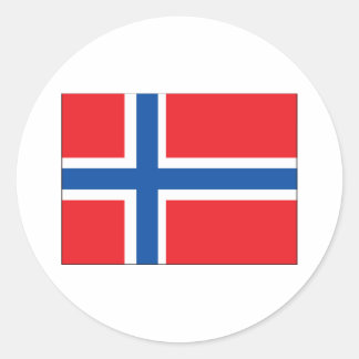 Noorse vlag ronde sticker