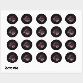 Noorse vlag ronde sticker (Vel)