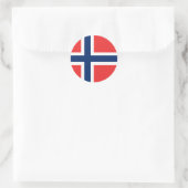 Noorse vlag ronde sticker (Tas)
