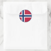 Noorse vlag ronde sticker (Tas)
