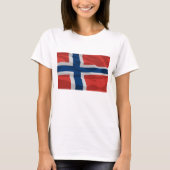 Noorse vlag rood en blauw t-shirt (Voorkant)