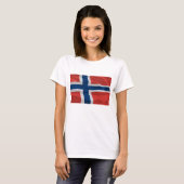 Noorse vlag rood en blauw t-shirt (Voorkant volledig)
