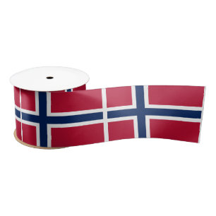 Noorse vlag satijnen lint